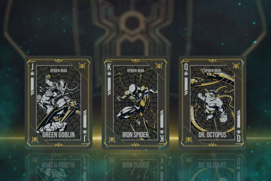 PlayingCardDecks.com-Spider-Man: Black & Gold Playing Cards