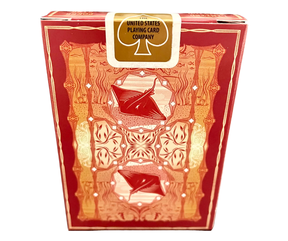 Stingray Orange Gilded Bicycle Playing Cards