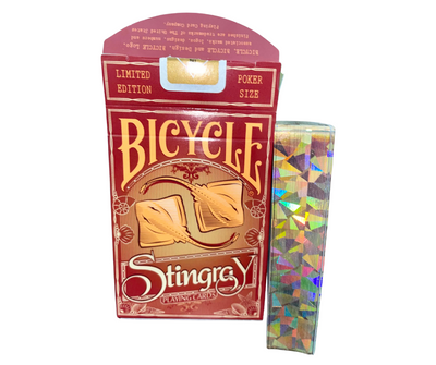 Stingray Orange Gilded Bicycle Playing Cards