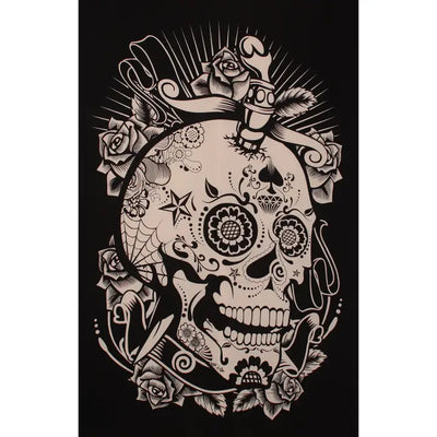 Black & White Skull Tapestry