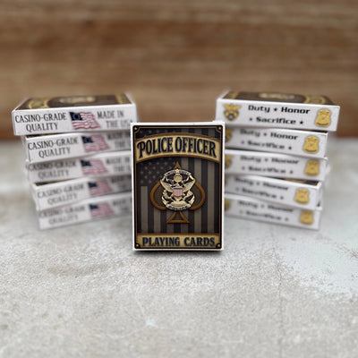 Police Officer Playing Cards