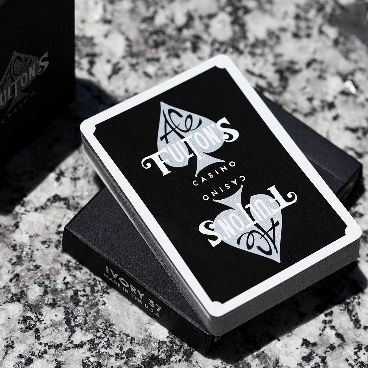 Vintage Back Midnight Fuel Ace Fulton's 10 Year Anniversary Playing Cards