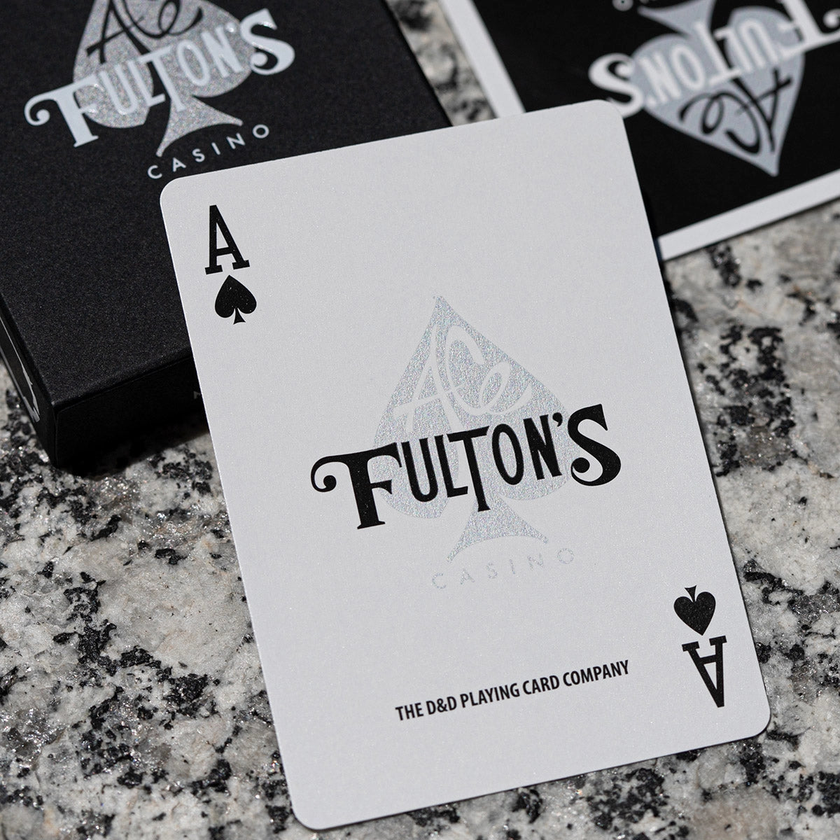 Vintage Back Midnight Fuel Ace Fulton's 10 Year Anniversary Playing Cards