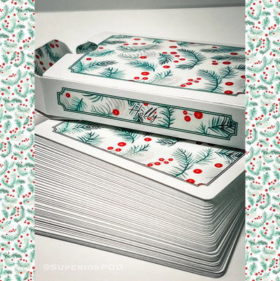 Christmas Holly Playing Cards