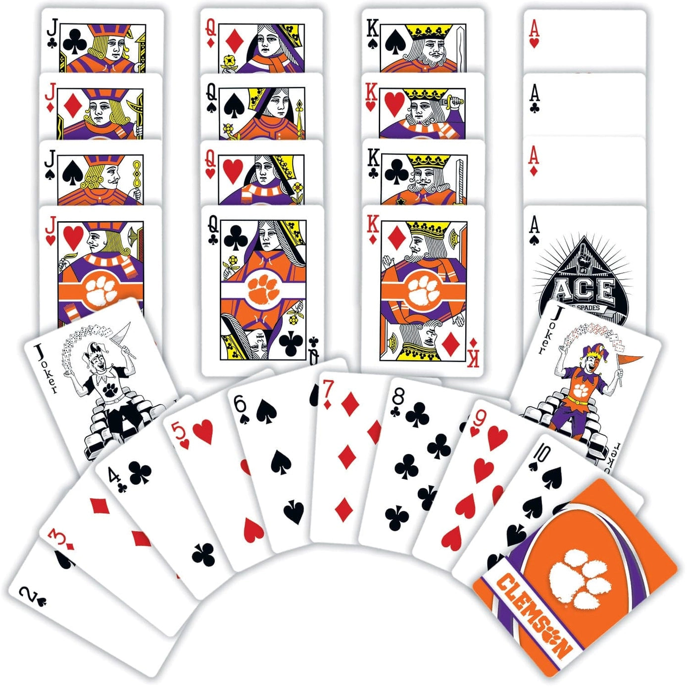 Clemson Tigers Playing Cards - 54 Card Deck by Masterpieces