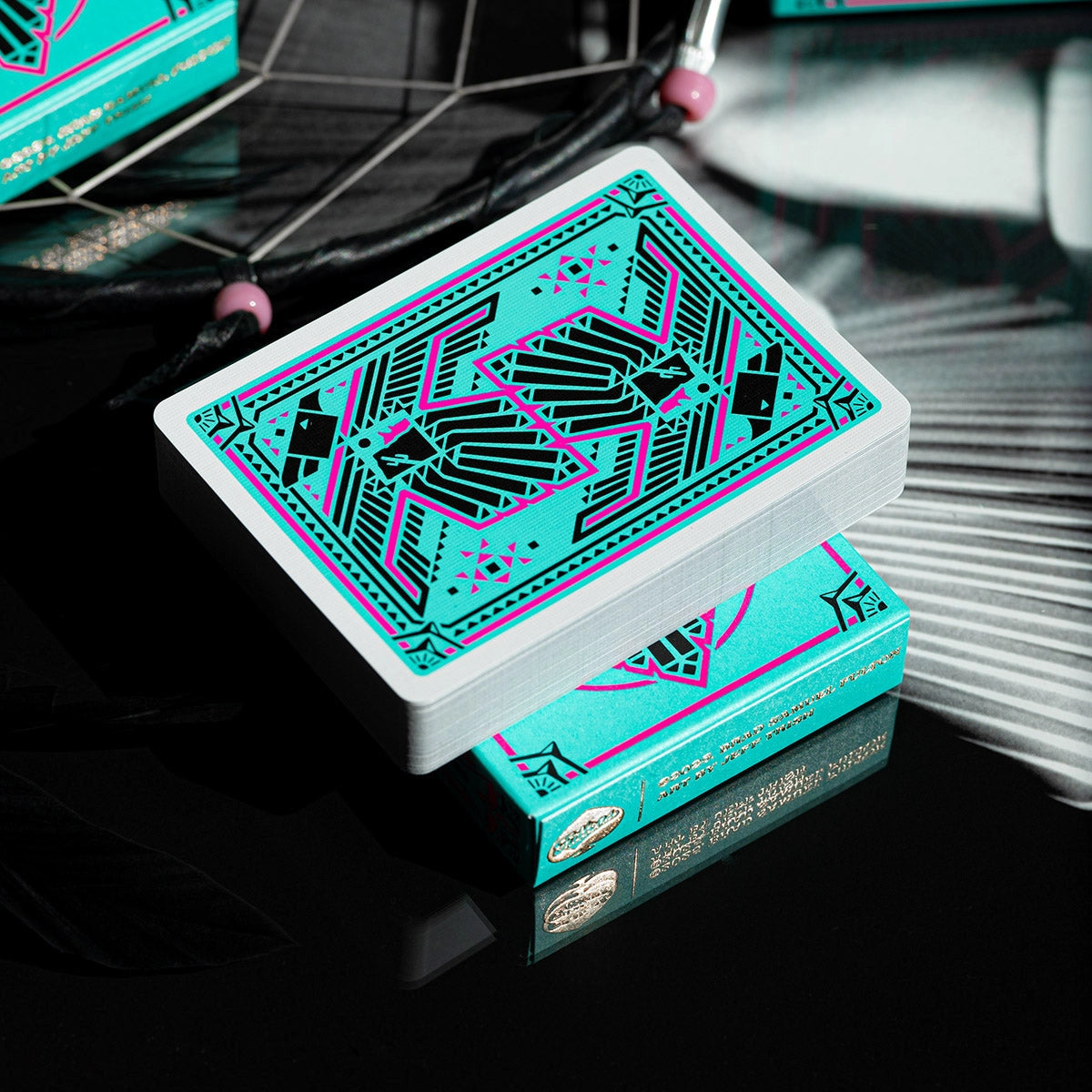 Fulton's Thunderbird Room Turquoise Edition Playing Cards