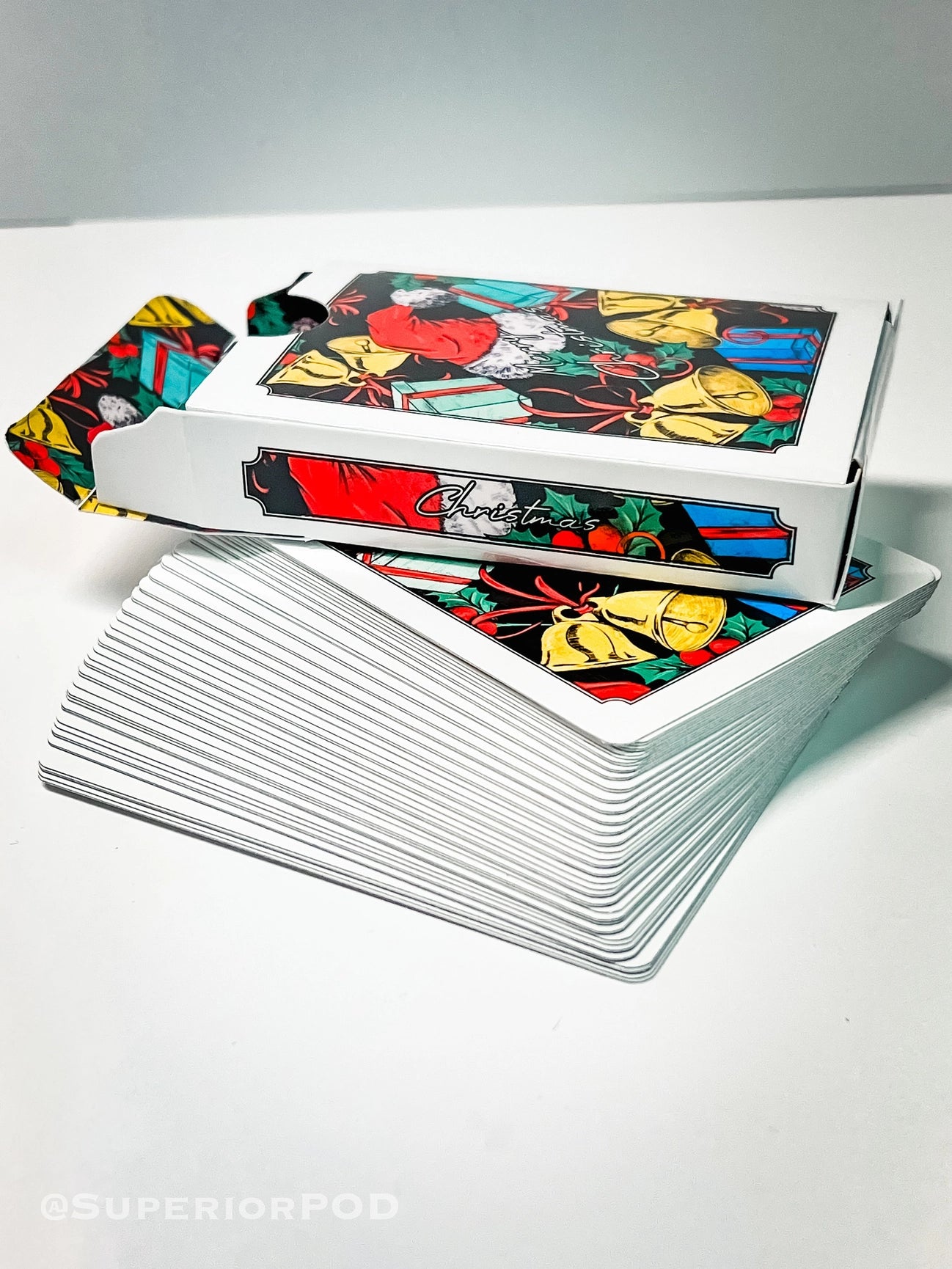 White Christmas Playing Cards