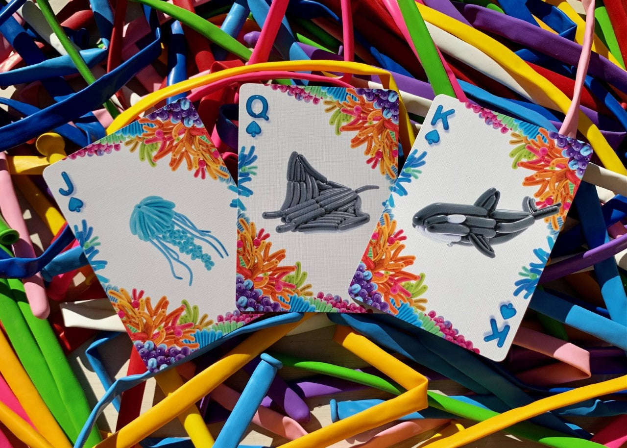 PlayingCardDecks.com-Balloon Ocean Gilded Bicycle Playing Cards