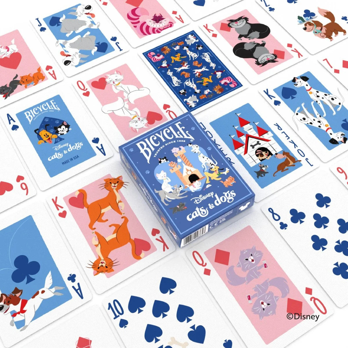 Bicycle Disney Cats and Dogs Playing Cards - Furry Fun for Every Deal!