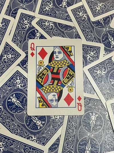 Blue One-Way Forcing Deck - Queen of Diamonds