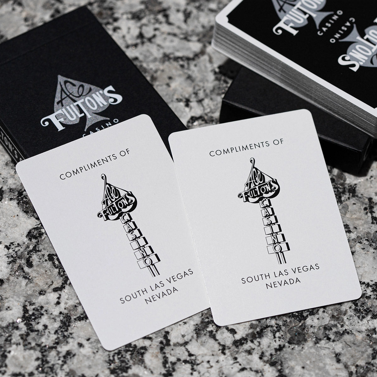 Vintage Back Midnight Fuel Ace Fulton's 10 Year Anniversary Playing Cards