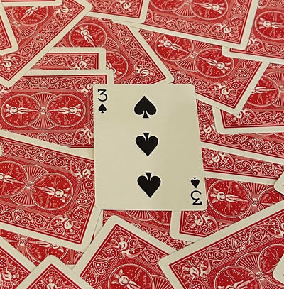 Red One-Way Forcing Deck - 3 of Spades