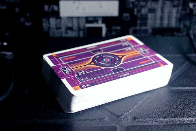 PlayingCardDecks.com-Cyberware Neon Playing Cards USPCC