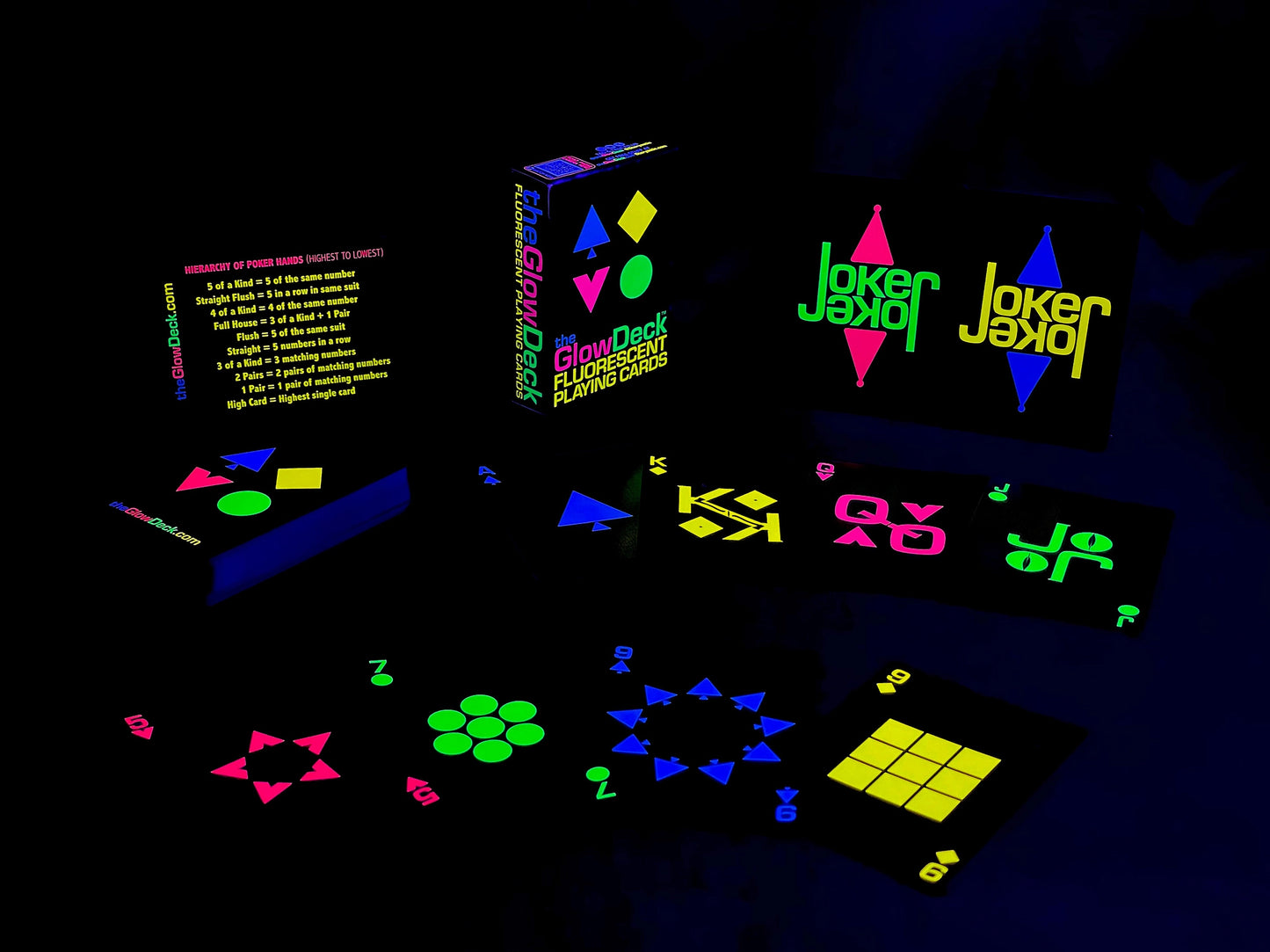 Glow Deck: Fluorescent Playing Cards