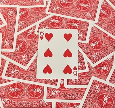 Red One-Way Forcing Deck - 6 of Hearts