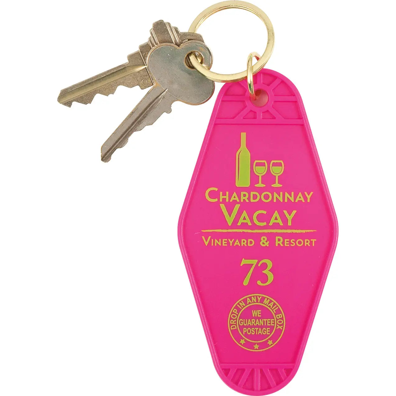Chardonnay Vacay Hotel Keyring