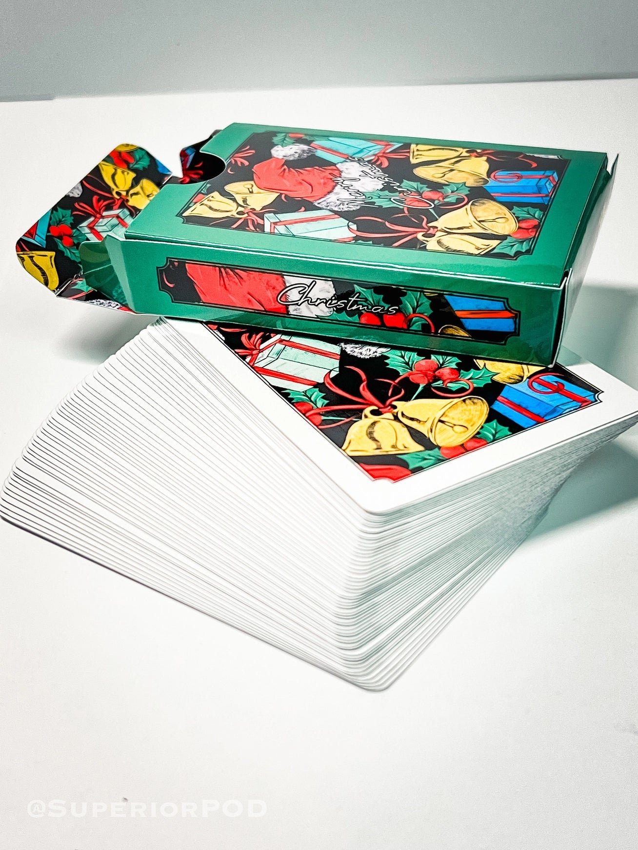 Green Christmas Playing Cards