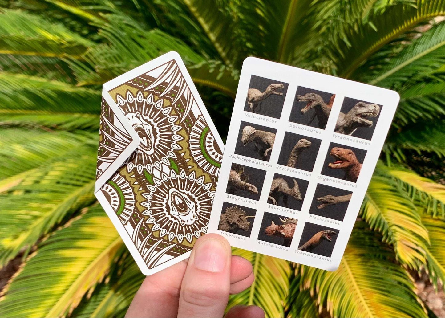 PlayingCardDecks.com-Dinosaurs Gilded Bicycle Playing Cards