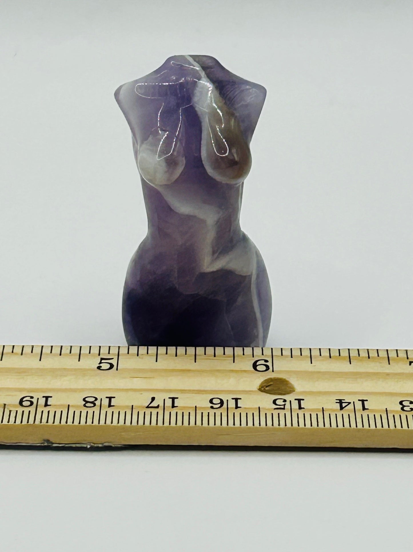 Amethyst Female Torso Carving
