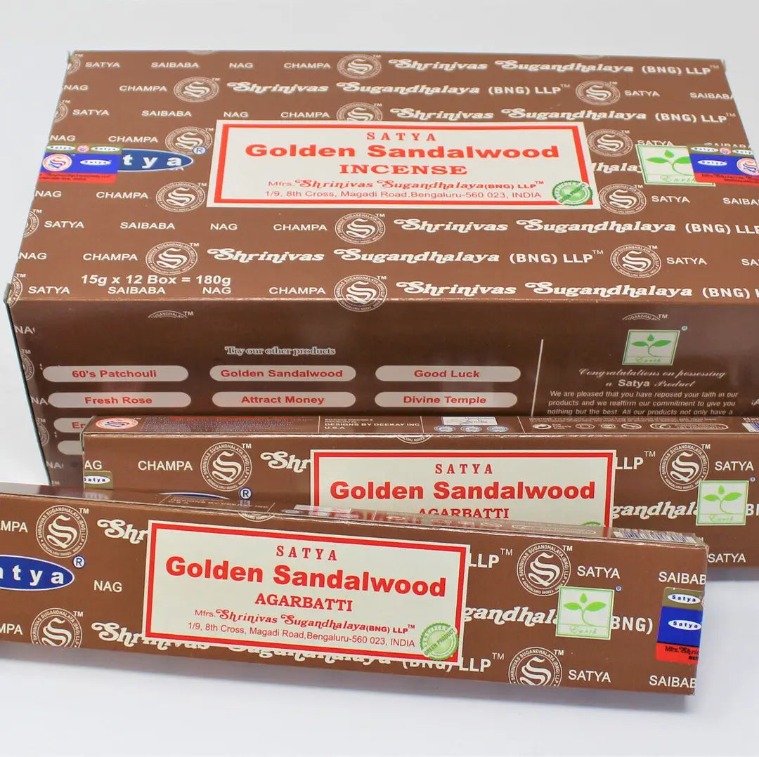 Satya - Golden Sandalwood Incense Sticks 15 G.