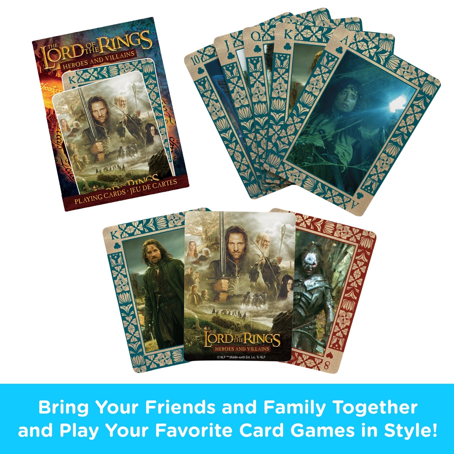 Lord of the Rings - Heroes & Villains Playing Cards by Aquarius