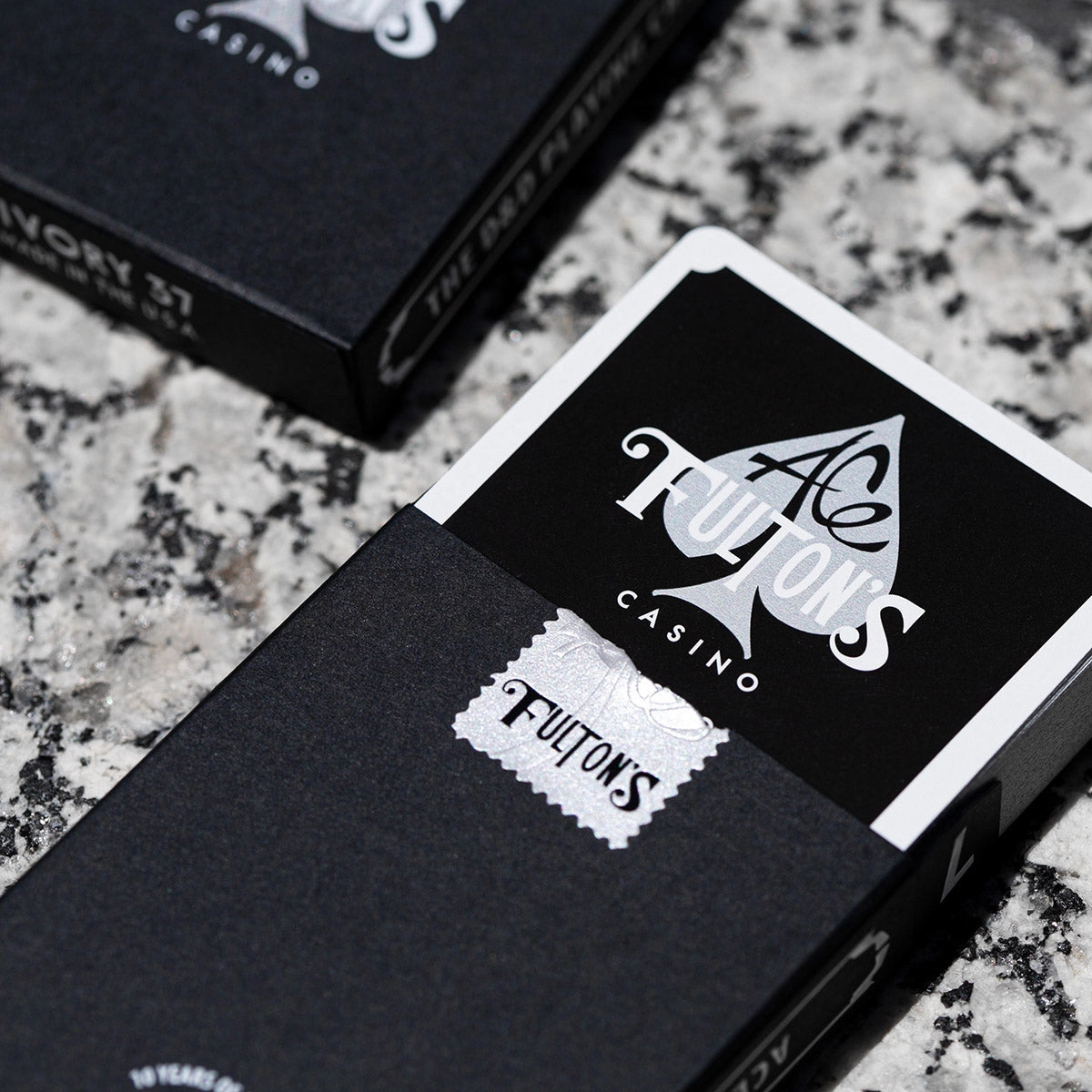Vintage Back Midnight Fuel Ace Fulton's 10 Year Anniversary Playing Cards