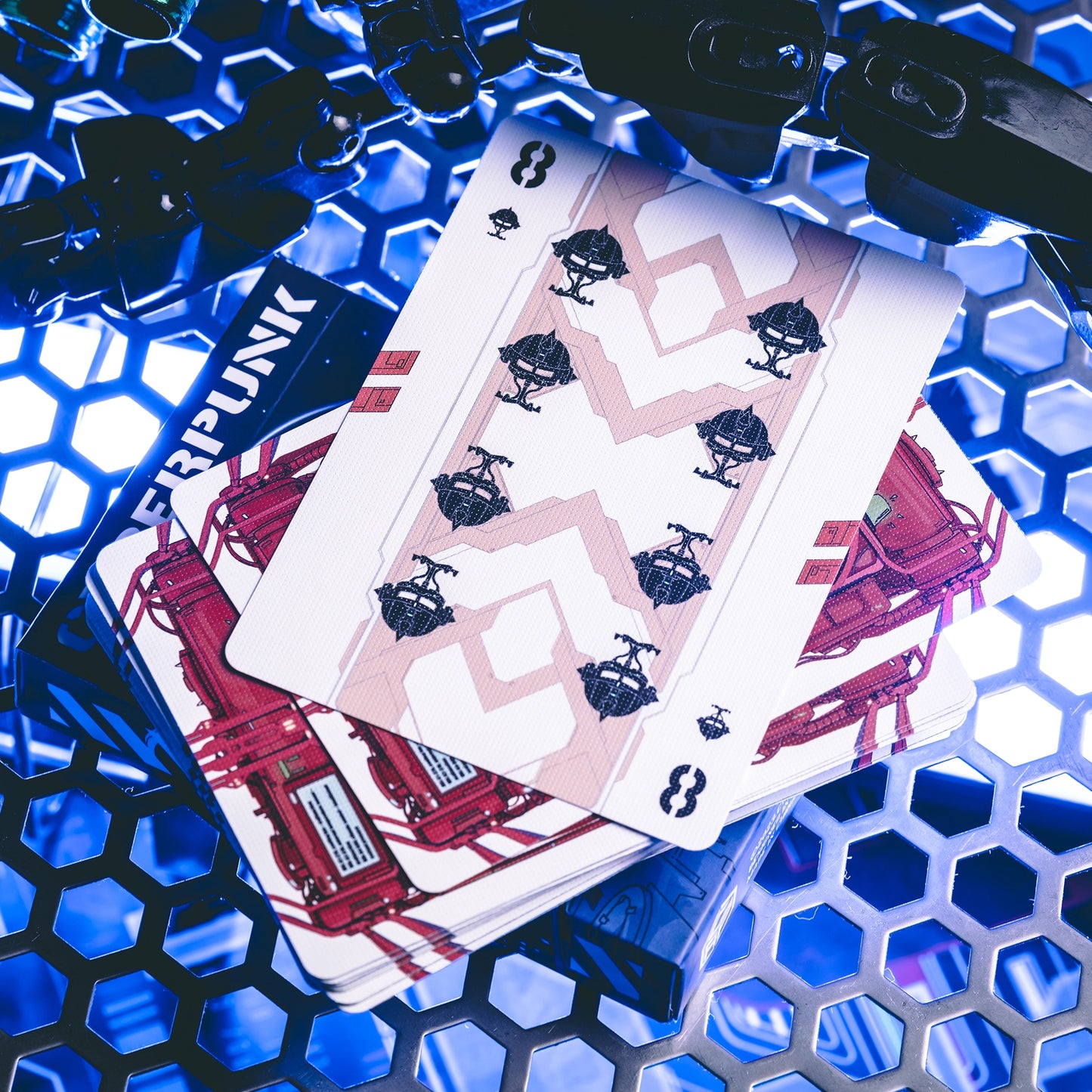 Cyberpunk Mythos Playing Cards - Red