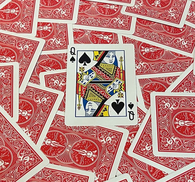 Red One-Way Forcing Deck - Queen of Spades