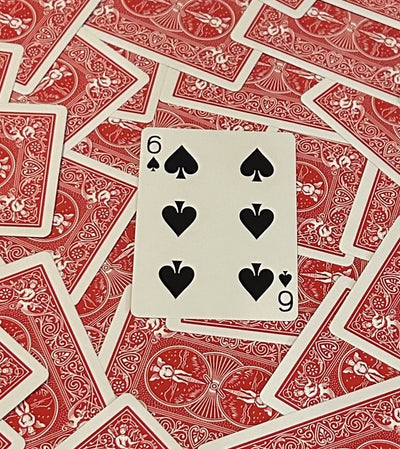 Red One-Way Forcing Deck - 6 of Spades