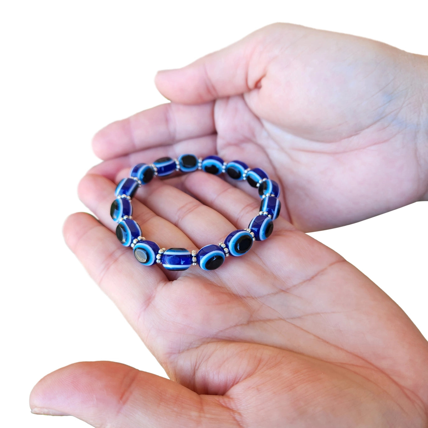 Evil Eye Blue Beaded Bracelet