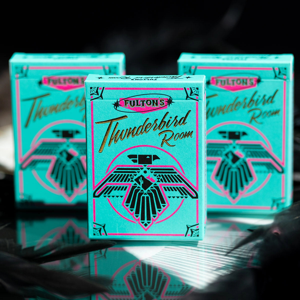 Fulton's Thunderbird Room Turquoise Edition Playing Cards