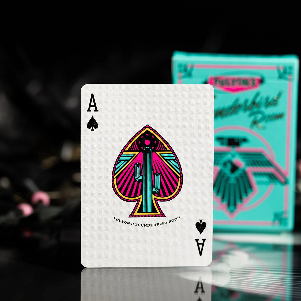 Fulton's Thunderbird Room Turquoise Edition Playing Cards
