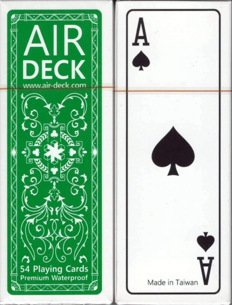 PlayingCardDecks.com-Air Deck v2 Premium Waterproof Playing Cards: Classic Green