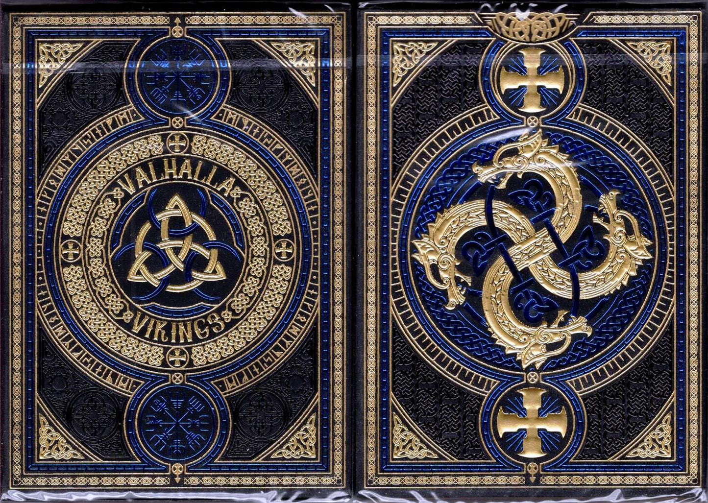 PlayingCardDecks.com-Valhalla Viking Sapphire Deluxe Playing Cards USPCC