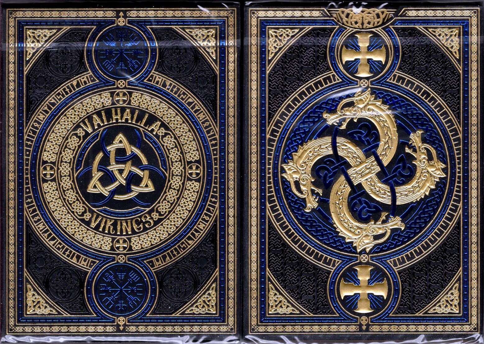 PlayingCardDecks.com-Valhalla Viking Sapphire Deluxe Playing Cards USPCC