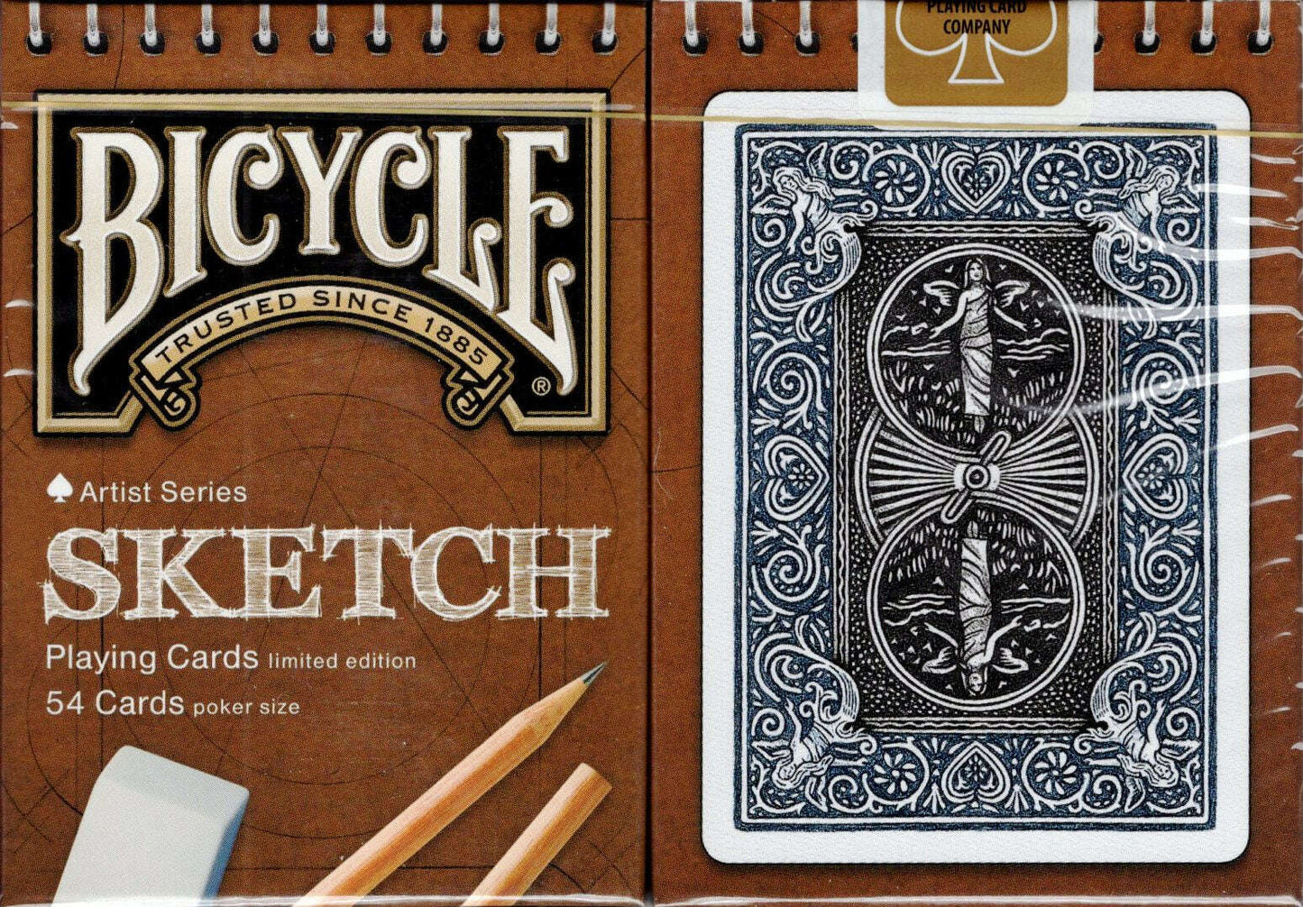 PlayingCardDecks.com-Sketch Gilded Bicycle Playing Cards