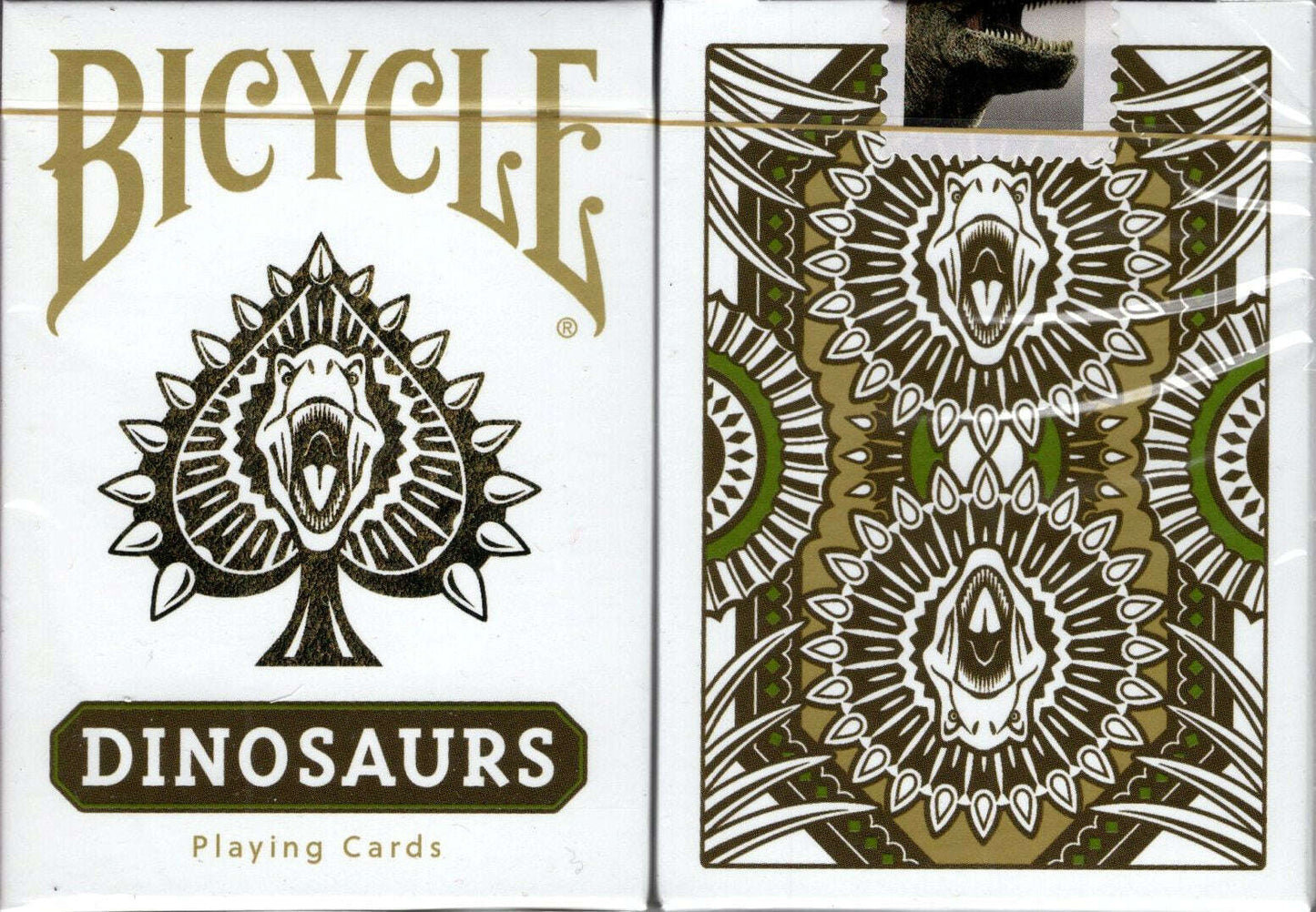 PlayingCardDecks.com-Dinosaurs Gilded Bicycle Playing Cards