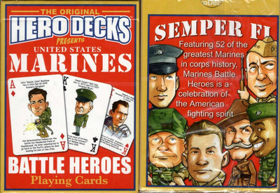 PlayingCardDecks.com-U. S. Marines Battle Heroes Playing Cards