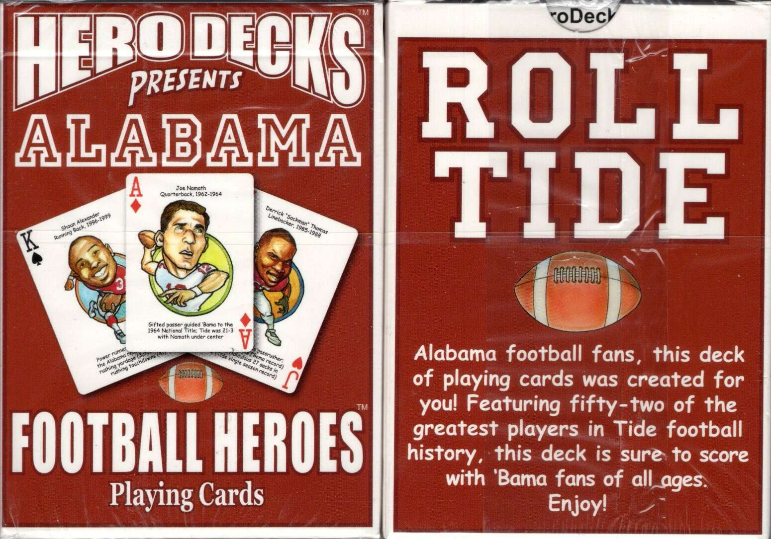 PlayingCardDecks.com-Alabama Football Heroes Playing Cards