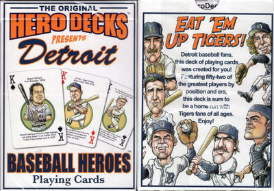 PlayingCardDecks.com-Detroit Baseball Heroes Playing Cards
