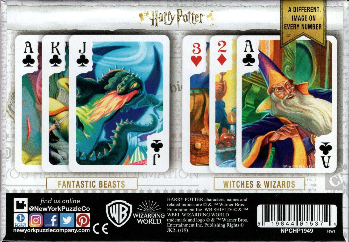 PlayingCardDecks.com-Harry Potter Playing Cards 2 Deck Set NYPC