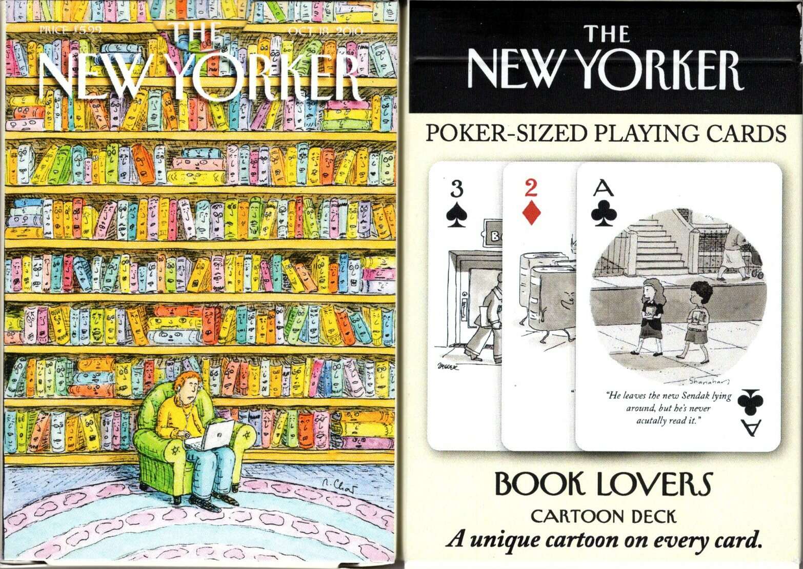 PlayingCardDecks.com-The New Yorker Book Lovers Cartoon Playing Cards NYPC