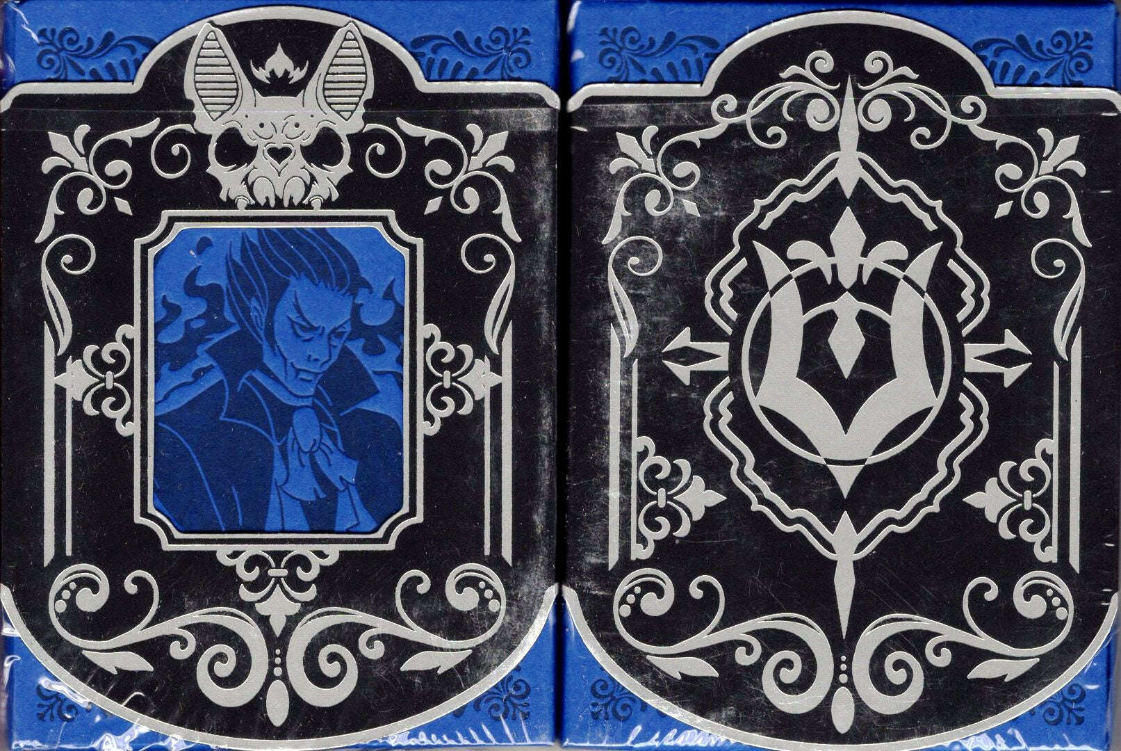 PlayingCardDecks.com-Vampire Premium Playing Cards USPCC: The Darkness (Blue)