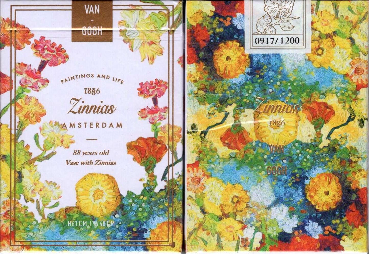 PlayingCardDecks.com-Van Gogh Zinnias Playing Cards USPCC
