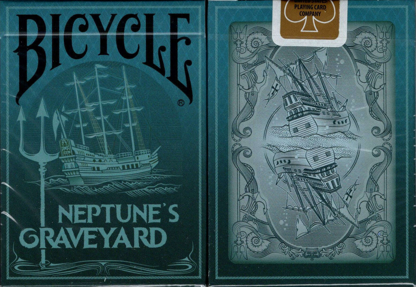 PlayingCardDecks.com-Neptune's Graveyard Gilded Bicycle Playing Cards