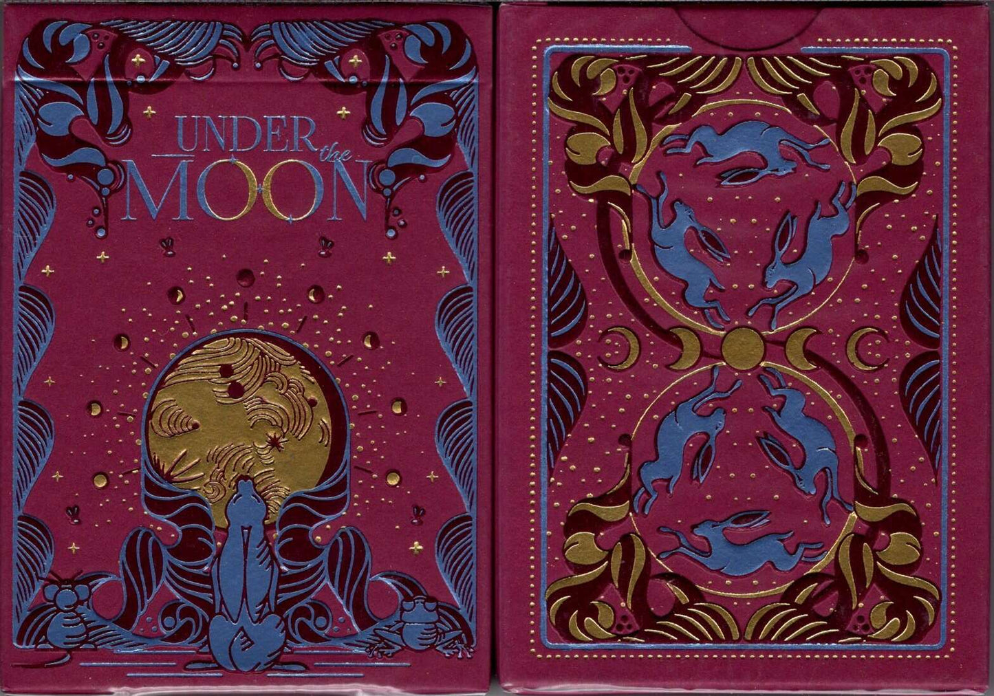 PlayingCardDecks.com-Under the Moon Moonrise Pink Playing Cards Cartamundi