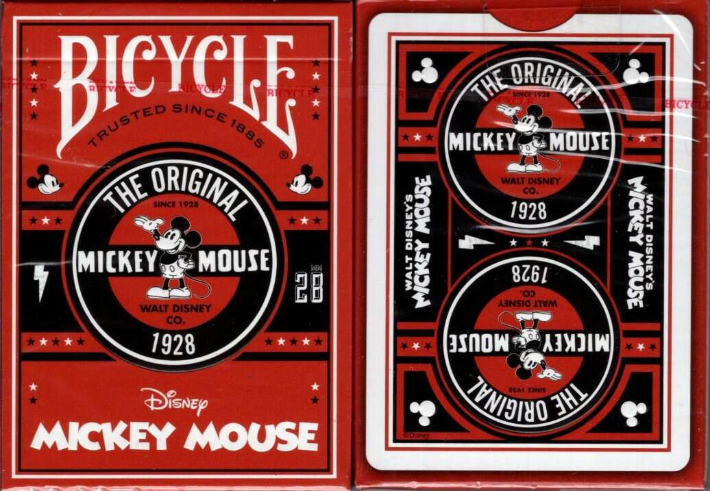 Disney Mickey Mouse inspired Black and Gold Playing Cards by Bicycle