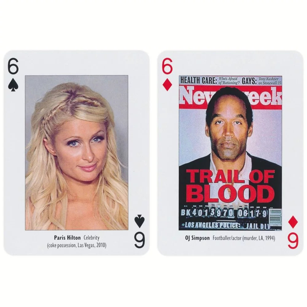 Mugshots Playing Cards by Piatnik - Deal with the Infamous and the Iconic