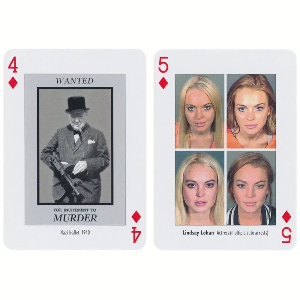 Mugshots Playing Cards by Piatnik - Deal with the Infamous and the Iconic