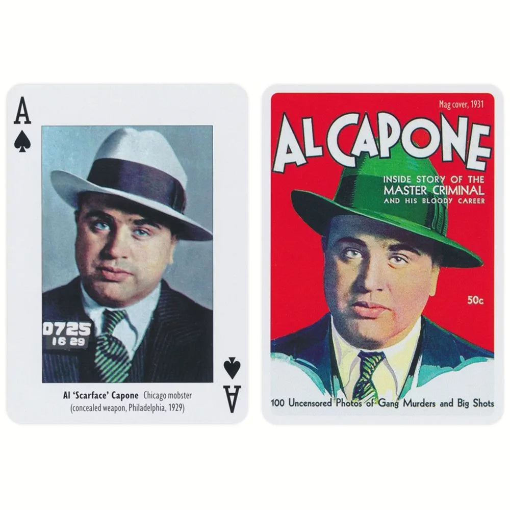 Mugshots Playing Cards by Piatnik - Deal with the Infamous and the Iconic